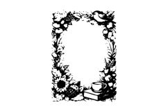 Black and White Autumn Vertical Frame Design Product Image 1