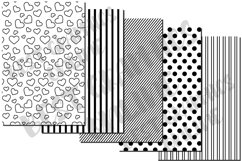 Black and white backgrounds digital papers pattern Product Image 4