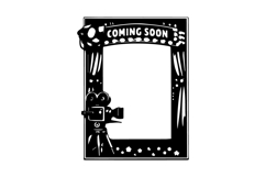 Black and White Cinema Vertical Frame Design Product Image 1