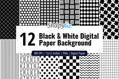 Black and White Digital Paper Background Product Image 1