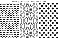 Black and White Digital Paper Background Product Image 4