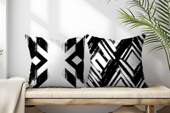 Black and White Doodle Pattern Digital Paper Product Image 2