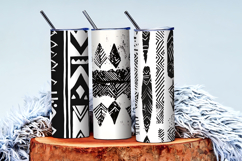 Black and White Doodle Art for Digital Paper Product Image 4