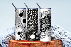 Minimalist Black and White Doodle Patterns Digital Paper Product Image 4