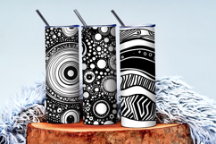 Minimalist Black and White Doodle Patterns Digital Paper Product Image 4