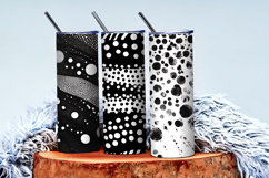 Minimalist Black and White Doodle Patterns Digital Paper Product Image 4