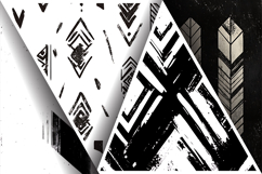 Black and White Doodle Pattern Digital Paper Product Image 3