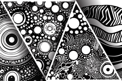 Minimalist Black and White Doodle Patterns Digital Paper Product Image 3