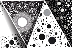 Abstract Black and White Doodle Patterns Digital Paper Product Image 3