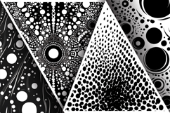 Abstract Black and White Doodle Patterns Digital Paper Product Image 3