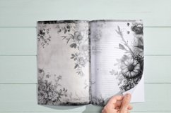 60 Black and White Flowers Vintage Gothic Junk Journal Page Product Image 7