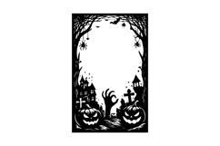 Black and White Halloween Vertical Frame Design Product Image 1