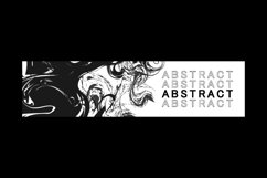 Black and white horizontal artistic banner background Product Image 1