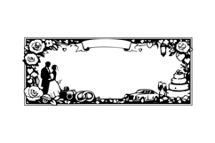 Black and White Horizontal Wedding Frame Design Product Image 1
