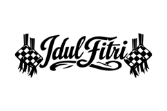 Black and White Idul Fitri Minimalist Typography Lettering Product Image 1