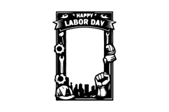 Black and White Labor Day Vertical Frame Design Product Image 1
