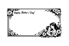 Black and White Mother’s Day Horizontal Frame Design Product Image 1