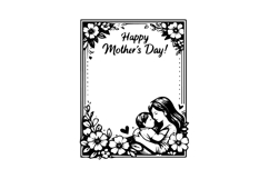 Black and White Mother’s Day Vertical Frame Design Product Image 1