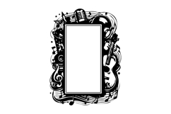 Black and White Music Vertical Frame Design Product Image 1