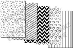 Black and white backgrounds digital papers pattern Product Image 5