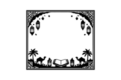 Black and White Ramadan Square Frame Design Product Image 1