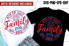 4th of July Family BBQ 2026 SVG | America Family Shirt Product Image 1
