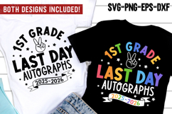Last day Autographs SVG, Last Day of School, 1st Grade 2026 Product Image 1