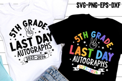 Last day Autographs SVG, Last Day of School, Fifth Grade PNG Product Image 1