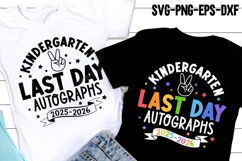 Last day Autographs SVG, Last Day of School, Kindergarten Product Image 1
