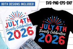 4th of July Family Celebration 2026 SVG | America Family PNG Product Image 1