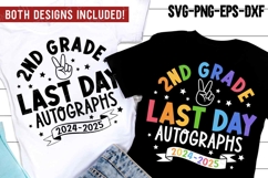 Last day Autographs SVG, Last Day of School, 2nd Grade 2025 Product Image 1