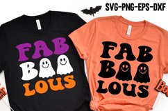 Fab Boo Lous SVG, Spooky Vibes SVG, Retro Halloween T Shirt Product Image 1