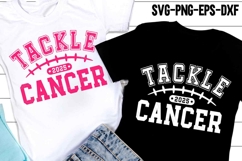 Tackle Cancer 2025 SVG, Breast Cancer, Football Cancer Shirt Product Image 1