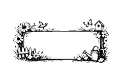 Black and White Spring Horizontal Frame Design Product Image 1