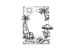 Black and White Summer Vertical Frame Design Product Image 1