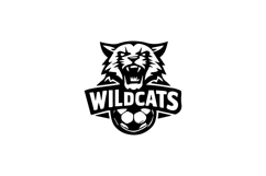 Black and White Wildcats Soccer Logo Design Product Image 1