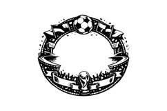 Black and White World Cup Circle Frame Design Product Image 1