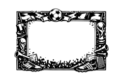 Black and White Football Square Frame Design Product Image 1