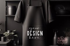 Black Apron Mockup | Chef apron | Black Culinary Cloth Apron Product Image 1