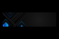 Black background with blue gradient glitter geometric shape Product Image 2