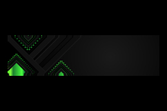 Black background with green gradient glitter geometric shape Product Image 2