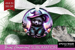 Black Bear Halloween Ornament PNG Cute Animal PNG Product Image 1