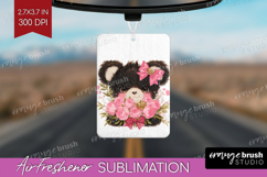 Black Bear Valentine Air Freshener PNG Cute Valentines Day Product Image 1