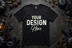 Halloween Black T Shirt Mockup, Bella Canva T Shirt Mockup Product Image 1