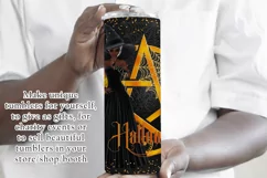 Halloween Witch Golden Pentgram 20oz Tumbler, Mix Hair Color Product Image 3