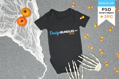 Black bodysuit mockup Halloween | Halloween baby mockup Product Image 1