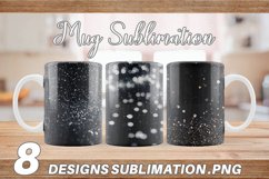 Black Bokeh Pattern Mug sublimation design Product Image 1