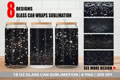 Glass Can Wraps Black Bokeh Pattern Product Image 1