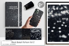 Digital Paper Black Bokeh Pattern Product Image 1