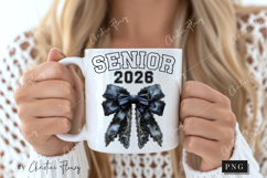 Black Bow Pink Senior 2026 PNG Product Image 2